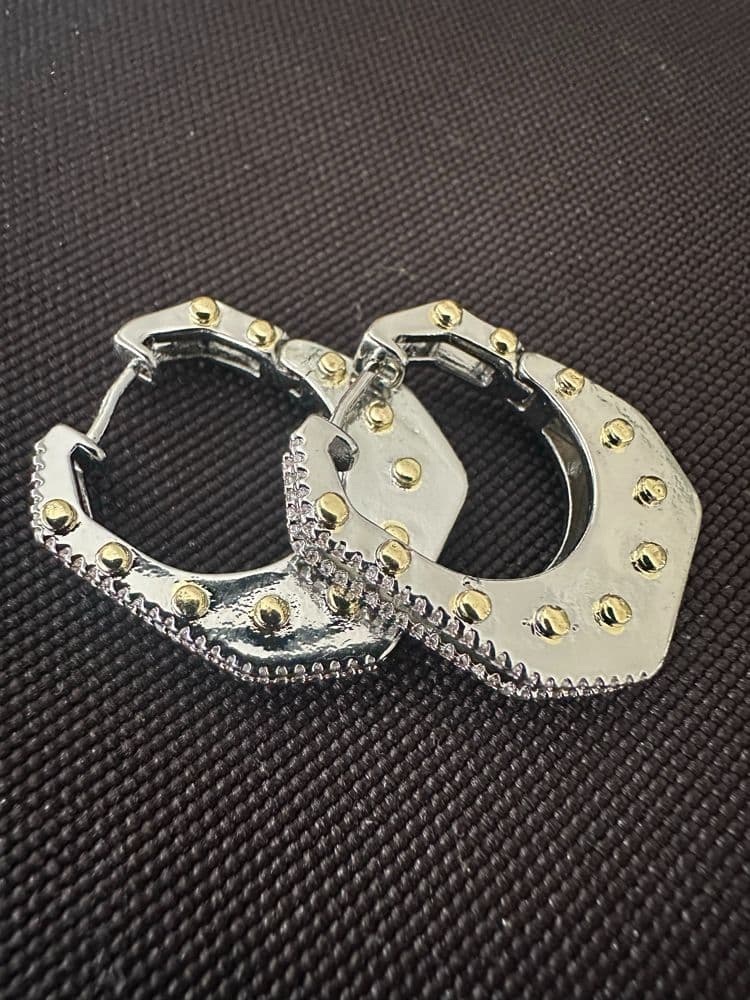 Gümüş Kaplama 2 Parçalı Küpe